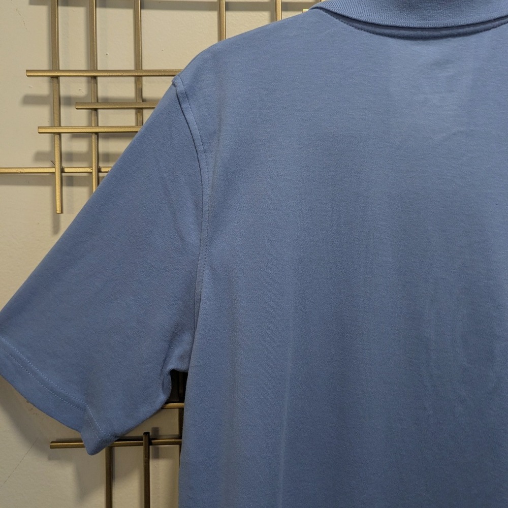 Blair Short Sleeve Butter Soft Polo Shirt‎ Light Blue Pin Tuck Women's Size L - Picture 4 of 9